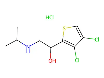 Ethanol, 1-(3,4-dichloro-2-thienyl)-2-isopropylamino-, hydrochloride structure