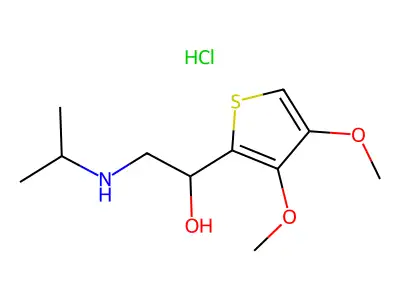 Ethanol, 1-(3,4-dimethoxy-2-thienyl)-2-isopropylamino-, hydrochloride structure