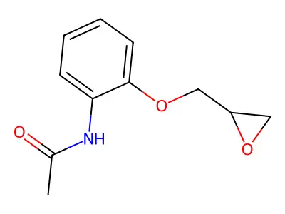 N-[2-(oxiran-2-ylmethoxy)phenyl]acetamide structure