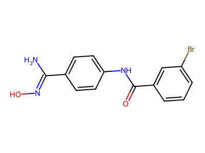 3-bromo-N-[4-(N'-hydroxycarbamimidoyl)phenyl]benzamide structure