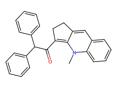 4H-Cyclopenta(b)quinoline, 1,2-dihydro-3-diphenylacetyl-4-methyl- structure