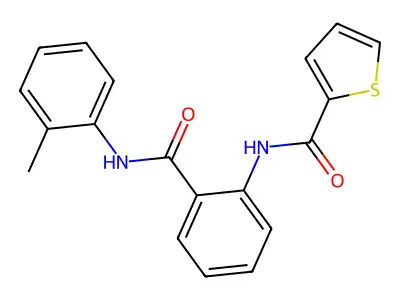 N-[2-[(2-methylphenyl)carbamoyl]phenyl]thiophene-2-carboxamide structure