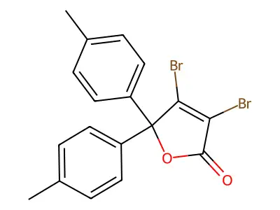 3,4-Dibromo-5,5-di-p-tolylfuran-2(5H)-one structure