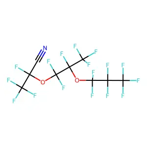 Perfluoro-(1,4-dimethyl-2,5-dioxa-octylcyanide) structure