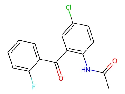 N-[4-chloro-2-(2-fluorobenzoyl)phenyl]acetamide structure