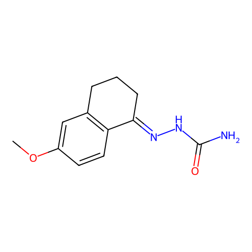 [(6-methoxy-3,4-dihydro-2H-naphthalen-1-ylidene)amino]urea structure