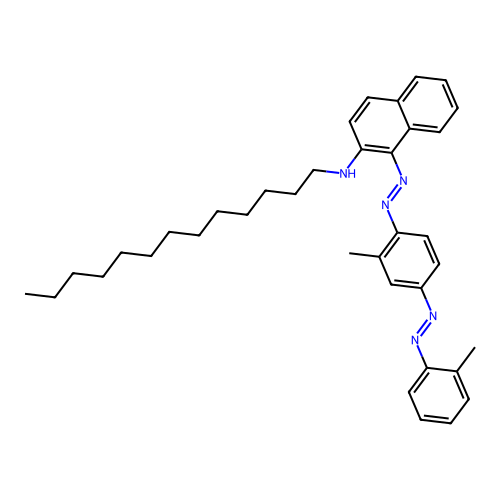 1-[[2-methyl-4-[(2-methylphenyl)azo]phenyl]azo]-N-tridecylnaphthalen-2-amine structure