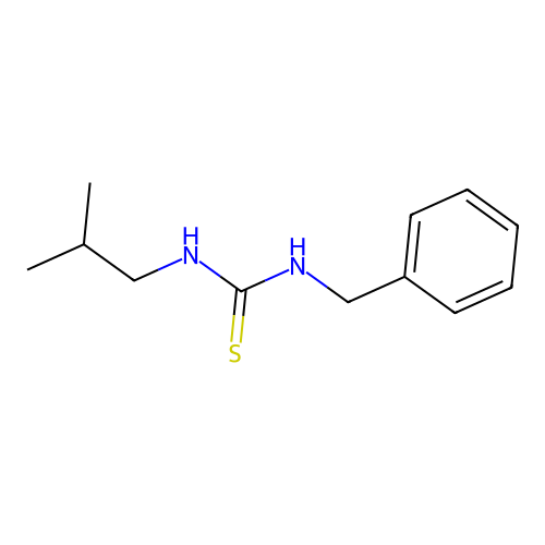 [(2-Methylpropyl)amino][benzylamino]methane-1-thione structure