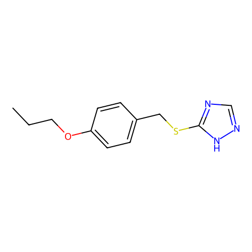 3-[(4-propoxybenzyl)thio]-4H-1,2,4-triazole structure