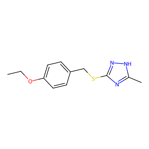 3-[(4-ethoxybenzyl)sulfanyl]-5-methyl-4H-1,2,4-triazole structure