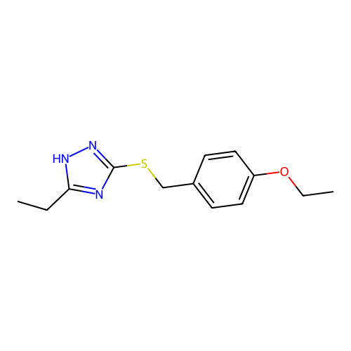 3-[(4-ethoxybenzyl)sulfanyl]-5-ethyl-4H-1,2,4-triazole structure