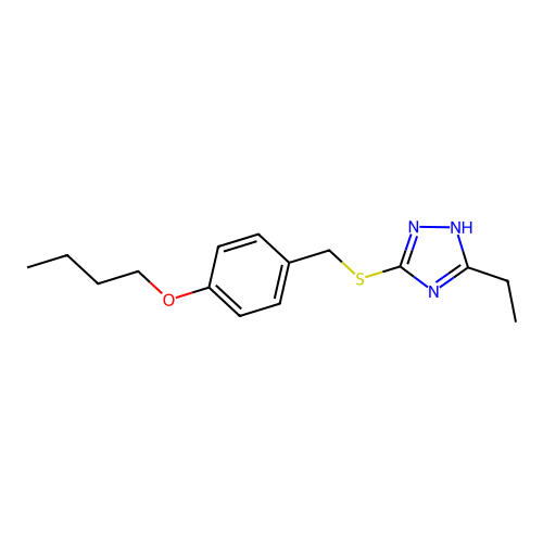 3-(4-Butoxy-benzylsulfanyl)-5-ethyl-4H-[1,2,4]triazole structure
