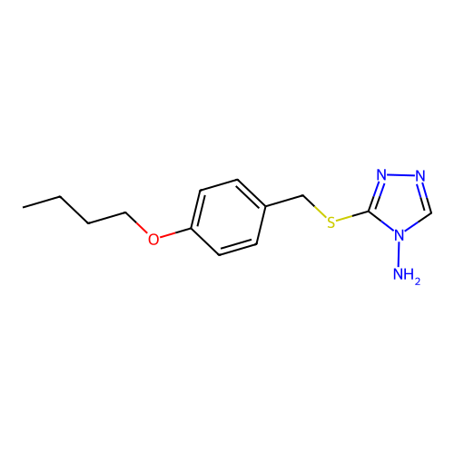 3-(4-Butoxy-benzylsulfanyl)-[1,2,4]triazol-4-ylamine structure