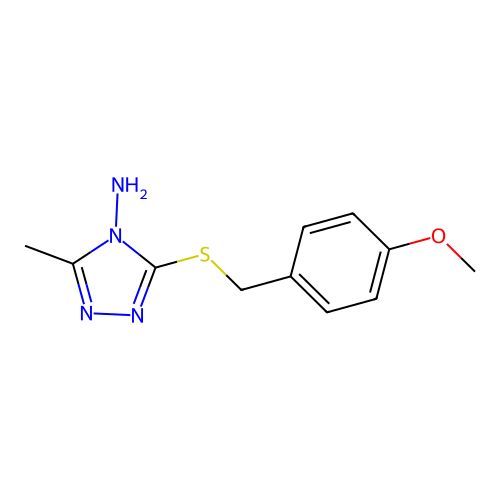 3-(4-Methoxy-benzylsulfanyl)-5-methyl-[1,2,4]triazol-4-ylamine structure