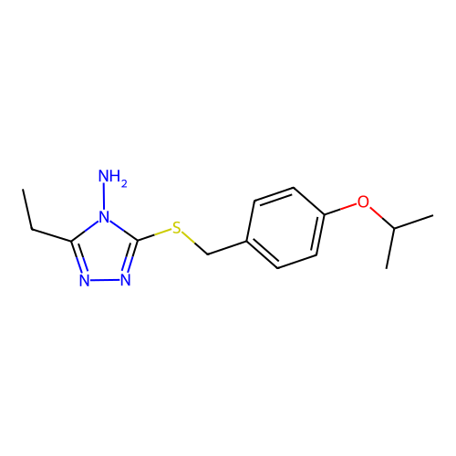 3-Ethyl-5-(4-isopropoxy-benzylsulfanyl)-[1,2,4]triazol-4-ylamine structure