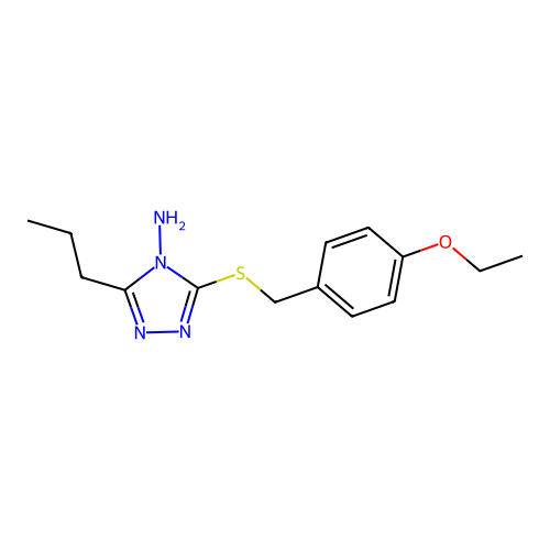 3-[(4-ethoxybenzyl)sulfanyl]-5-propyl-4H-1,2,4-triazol-4-amine structure