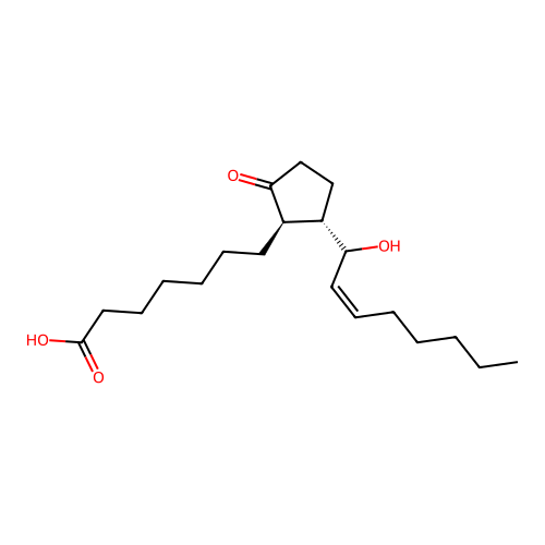 (14Z)-9-Oxo-13-hydroxyprost-14-enoic acid structure