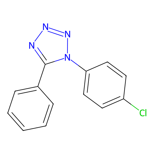 1-(4-chlorophenyl)-5-phenyl-1H-tetrazole structure
