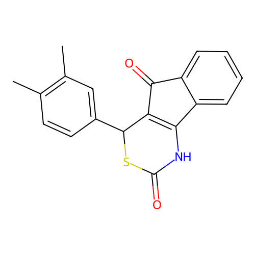 4-(3,4-Dimethylphenyl)-1,4-dihydroindeno[1,2-d][1,3]thiazine-2,5-dione structure