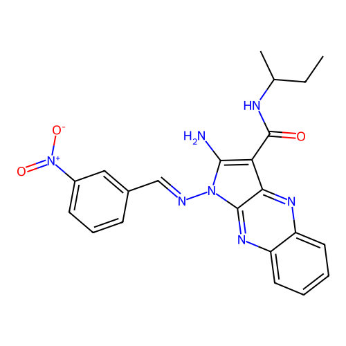 C22H21N7O3 structure