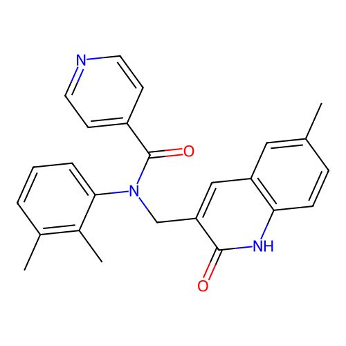 N-(2,3-dimethylphenyl)-N-((2-hydroxy-6-methylquinolin-3-yl)methyl)isonicotinamide structure