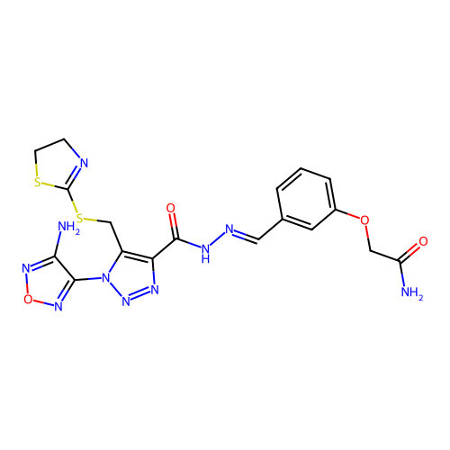 C18H18N10O4S2 structure
