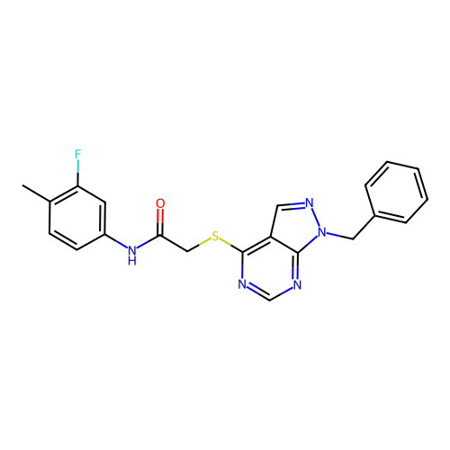 C21H18FN5OS structure