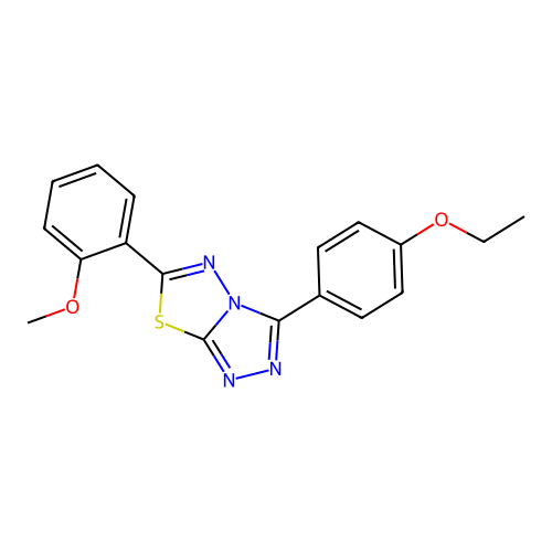 3-(4-Ethoxyphenyl)-6-(2-methoxyphenyl)-[1,2,4]triazolo[3,4-b][1,3,4]thiadiazole structure