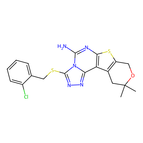 C19H18ClN5OS2 structure