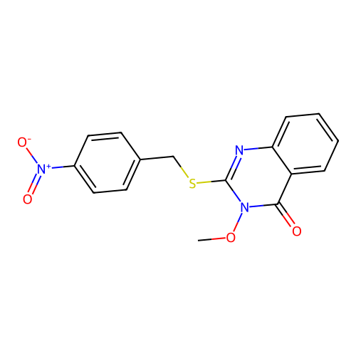 3-methoxy-2-[(4-nitrobenzyl)sulfanyl]quinazolin-4(3H)-one structure