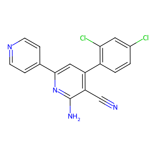 6-Amino-4-(2,4-dichlorophenyl)-2,4'-bipyridine-5-carbonitrile structure