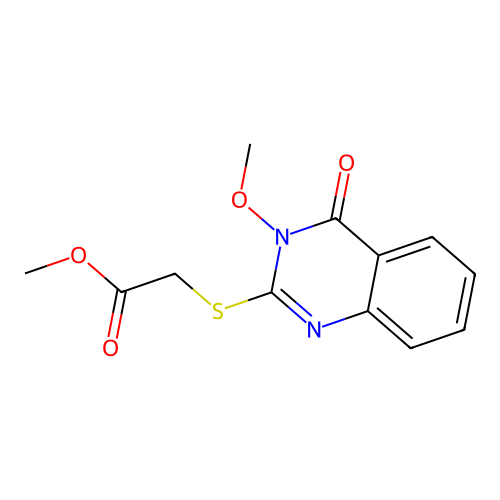 Methyl [(3-methoxy-4-oxo-3,4-dihydroquinazolin-2-yl)sulfanyl]acetate structure