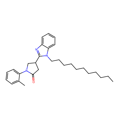 1-(2-Methylphenyl)-4-(1-undecylbenzimidazol-2-yl)pyrrolidin-2-one structure