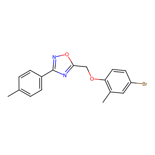 5-[(4-Bromo-2-methylphenoxy)methyl]-3-(4-methylphenyl)-1,2,4-oxadiazole structure