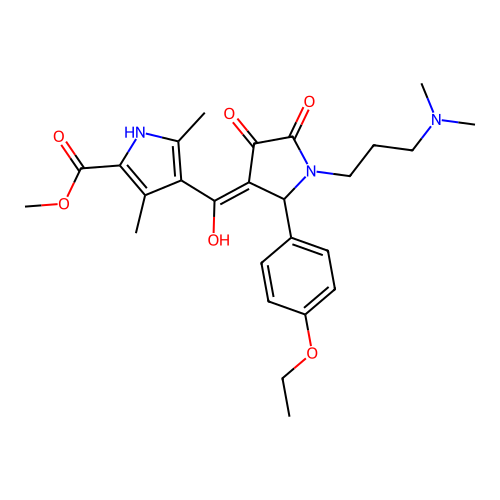 methyl 4-({1-[3-(dimethylamino)propyl]-2-(4-ethoxyphenyl)-4-hydroxy-5-oxo(3-py rrolin-3-yl)}carbonyl)-3,5-dimethylpyrrole-2-carboxylate structure