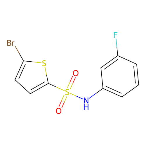 5-bromo-N-(3-fluorophenyl)thiophene-2-sulfonamide structure