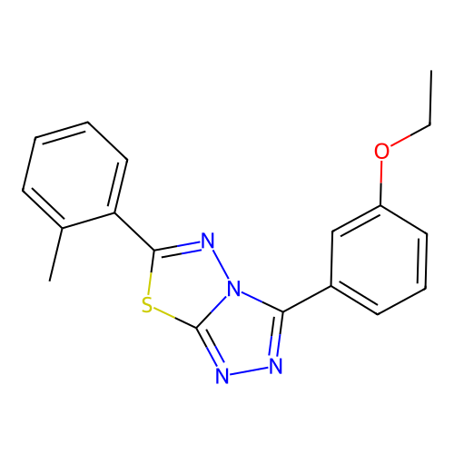 3-(3-Ethoxyphenyl)-6-(2-methylphenyl)[1,2,4]triazolo[3,4-b][1,3,4]thiadiazole structure