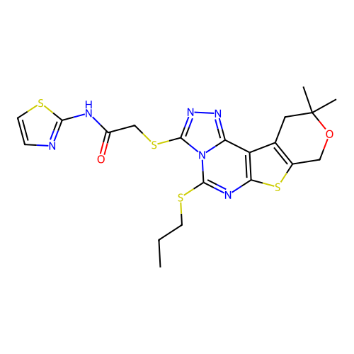 C20H22N6O2S4 structure