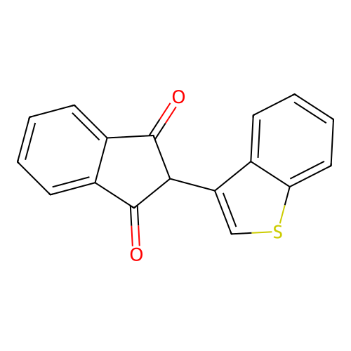 2-(Benzo[b]thiophen-3-yl)-1H-indene-1,3(2H)-dione structure