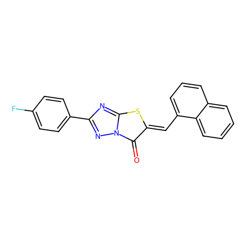 C21H12FN3OS structure