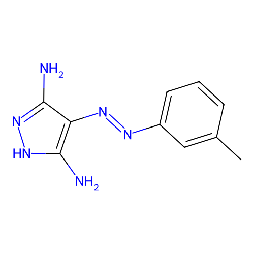 4-m-Tolylazo-1H-pyrazole-3,5-diamine structure