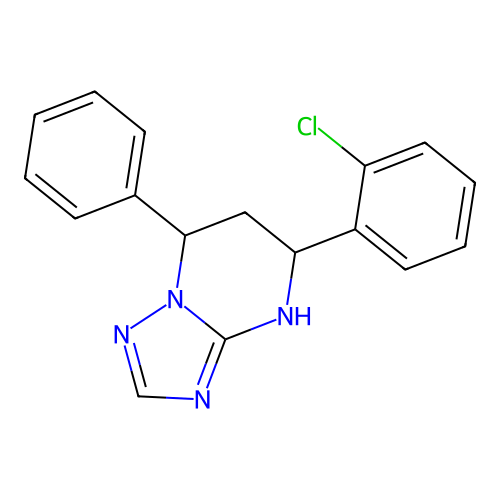 5-(2-Chlorophenyl)-7-phenyl-4,5,6,7-tetrahydro[1,2,4]triazolo[1,5-a]pyrimidine structure