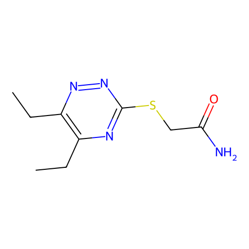 2-[(5,6-Diethyl-1,2,4-triazin-3-yl)sulfanyl]acetamide structure