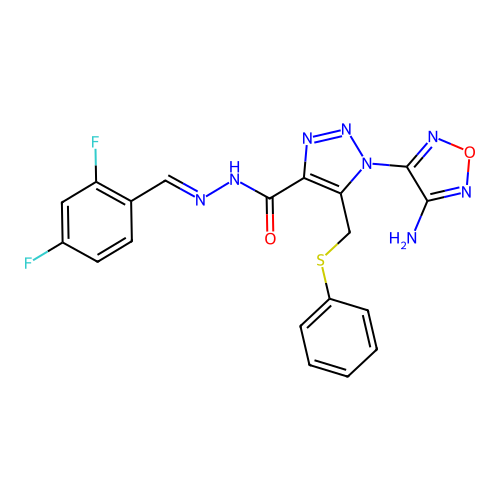 C19H14F2N8O2S structure