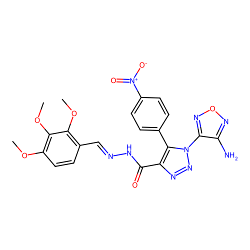 C21H19N9O7 structure