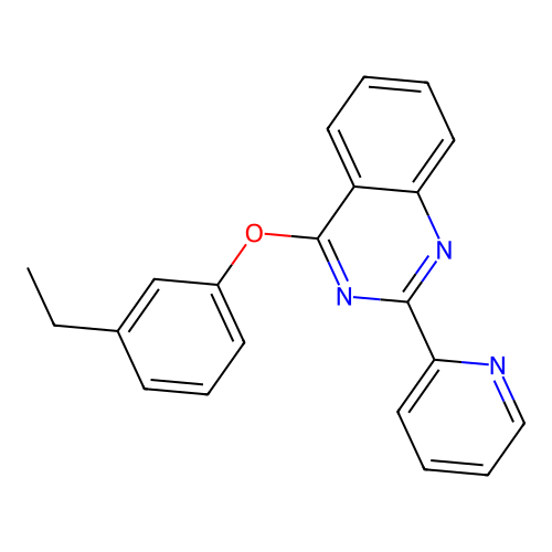 4-(3-Ethylphenoxy)-2-(pyridin-2-yl)quinazoline structure