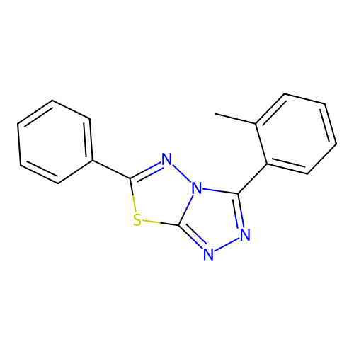 3-(2-Methylphenyl)-6-phenyl[1,2,4]triazolo[3,4-b][1,3,4]thiadiazole structure