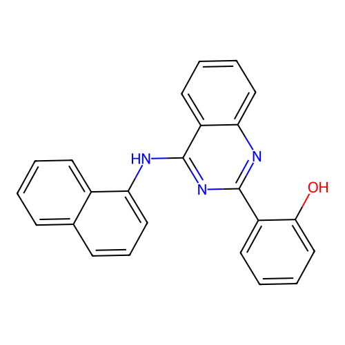 2-[(4Z)-4-(naphthalen-1-ylimino)-3,4-dihydroquinazolin-2-yl]phenol structure