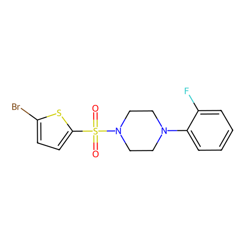 1-((5-Bromothiophen-2-yl)sulfonyl)-4-(2-fluorophenyl)piperazine structure