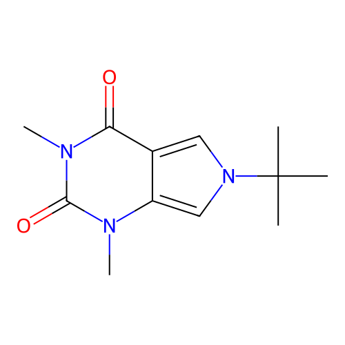 6-tert-butyl-1,3-dimethyl-1H-pyrrolo[3,4-d]pyrimidine-2,4(3H,6H)-dione structure